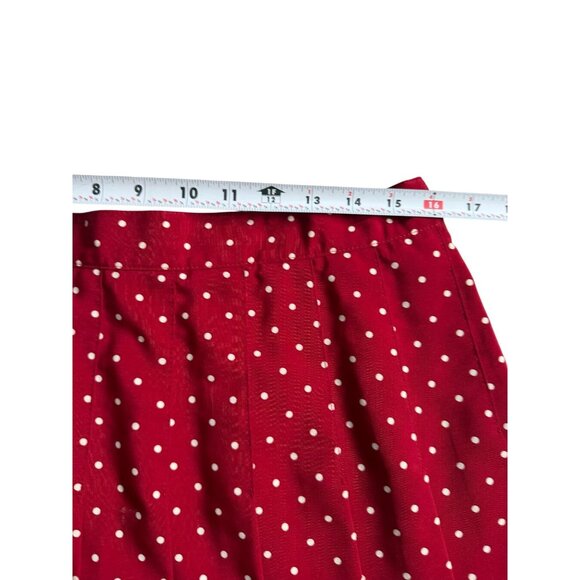 TAIL Vintage Red Polka Dot Pleated Tennis Skirt Size 16 - Picture 7 of 11